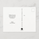 Carte Postale Photo de bébé garçon 1er anniversaire Mignon Merci (Dos)