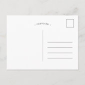 Carte Postale Photo de bébé gris moderne Baptême (Dos)