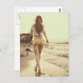 Carte postale photo de bikini de plage  (Devant / Derrière)