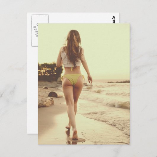 Carte postale photo de bikini de plage  (Devant / Derrière)