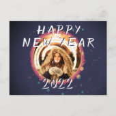 Carte Postale Photo de Bonne Année 2022 Abstraite Moderne (Devant)