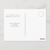 Carte Postale Photo de Bonne Année avec un script moderne Hello (Dos)