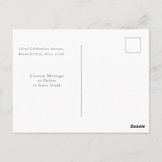 Carte Postale Photo de Bonne Année avec un script moderne Hello (Dos)