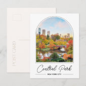 Carte postale photo de Central Park New York (Devant / Derrière)
