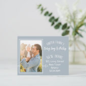 Carte postale photo de changement d'adresse Simple (Debout devant)