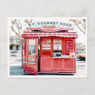 Carte Postale Photo de charrette à hot-dog rétro à San Francisco