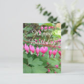 Carte Postale Photo de cœur saignant rose pour anniversaire (Debout devant)