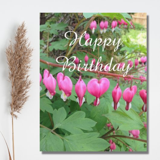 Carte Postale Photo de cœur saignant rose pour anniversaire