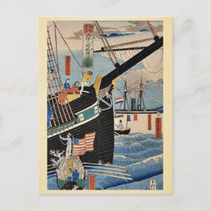 Carte Postale Photo de commerçants occidentaux par Utagawa, Sada