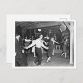 Carte Postale Photo de danse carré vintage 1944 (Devant / Derrière)