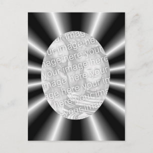 Carte Postale Photo De Design Des Rayons Noir Et Argent