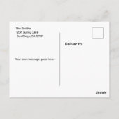 Carte Postale Photo de Faire-part de naissance élégante, mignonn (Dos)