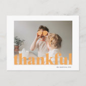 Carte Postale Photo de famille | Bon thanksgiving Remerciements (Devant)