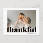 Carte Postale Photo de famille | Bon thanksgiving Remerciements (Devant)