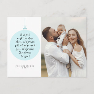 Carte Postale Photo de famille chrétienne, Joyeux Noël religieux