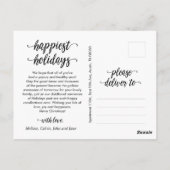 Carte Postale Photo de famille de Noël Joyeux (Dos)