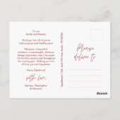 Carte Postale Photo de famille de Noël la plus agréable, minimal (Dos)