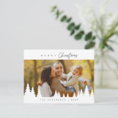 Carte Postale Photo de famille de Noël la plus agréable, minimal (Debout devant)