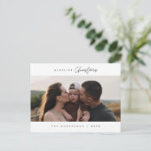 Carte Postale Photo de famille de Noël la plus agréable, Modern (Debout devant)