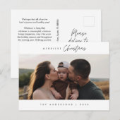 Carte Postale Photo de famille de Noël la plus agréable, Modern (Devant / Derrière)