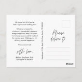 Carte Postale Photo de famille de Noël la plus agréable, moderne (Dos)