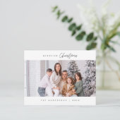 Carte Postale Photo de famille de Noël la plus agréable, moderne (Debout devant)