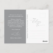 Carte Postale Photo de famille de Noël la plus belle, Salutation (Dos)