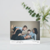 Carte Postale Photo de famille de Noël la plus joyeuse, Bonheur  (Debout devant)