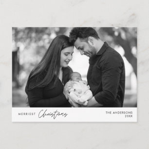 Carte Postale Photo de famille de Noël la plus joyeuse, Bonheur