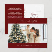 Carte Postale Photo de famille de Noël la plus joyeuse, Bonheur  (Devant / Derrière)