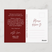 Carte Postale Photo de famille de Noël la plus joyeuse, Bonheur  (Dos)