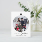 Carte Postale Photo de famille de Noël la plus joyeuse, Boule de (Debout devant)