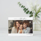 Carte Postale Photo de famille de Noël la plus joyeuse, Happy d' (Debout devant)