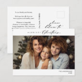 Carte Postale Photo de famille de Noël la plus joyeuse, Happy d' (Devant / Derrière)