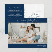 Carte Postale Photo de famille de Noël la plus joyeuse, Happy d' (Devant / Derrière)