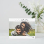 Carte Postale Photo de famille de Noël la plus joyeuse, Happy d' (Debout devant)