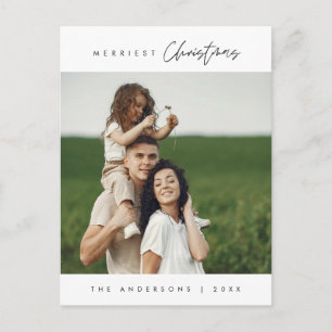 Carte Postale Photo de famille de Noël la plus joyeuse, Nature e
