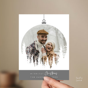 Carte Postale Photo de famille de Noël la plus joyeuse, superpos