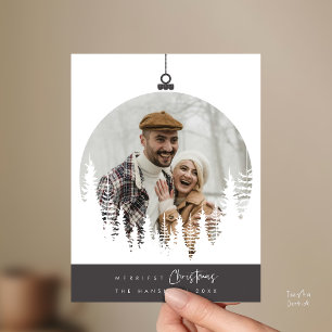 Carte Postale Photo de famille de Noël la plus joyeuse, superpos