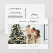 Carte Postale Photo de famille de Noël le plus joyeux, Bonheur c (Devant / Derrière)