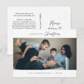 Carte Postale Photo de famille de Noël le plus joyeux, Bonheur c (Devant / Derrière)