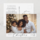 Carte Postale Photo de famille de Noël le plus joyeux, Bonheur d (Devant / Derrière)