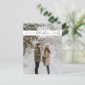 Carte Postale Photo de famille de Noël le plus joyeux, flocons d (Debout devant)