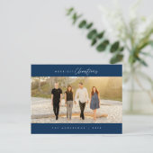 Carte Postale Photo de famille de Noël le plus joyeux, minimalis (Debout devant)