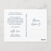 Carte Postale Photo de famille de Noël le plus joyeux, minimalis (Dos)