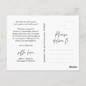 Carte Postale Photo de famille de Noël le plus joyeux, minimalis (Dos)