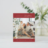 Carte Postale Photo de famille de Noël le plus joyeux, minimalis (Debout devant)