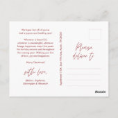 Carte Postale Photo de famille de Noël le plus joyeux, minimalis (Dos)