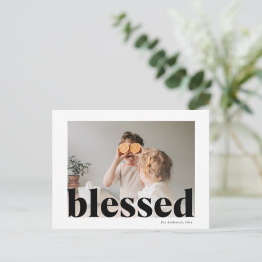 Carte Postale Photo de famille | Joyeux Thanksgiving Bénie (Debout devant)