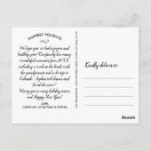 Carte Postale Photo de famille Lettrée moderne Joyeux Noël (Dos)